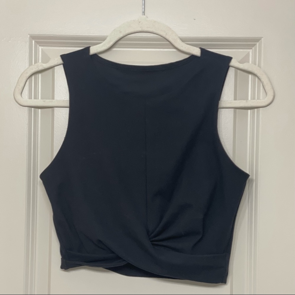 Joah Brown Black Crop Top